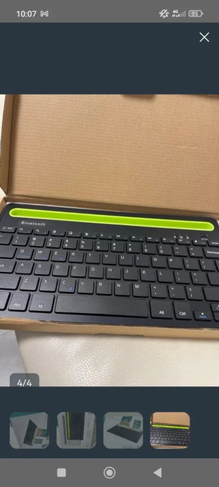 Teclado Bluetooth Negro con Tira Verde
