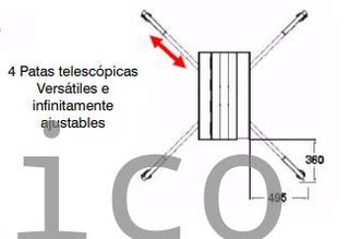 Elevador Telescópico Eléctrico 4900 mm 140 kg Aire Acondicionado CM520