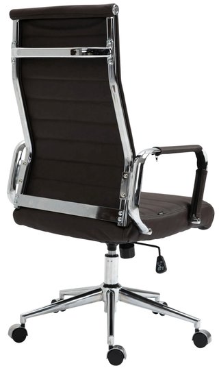 Silla de oficina Kolumbus cuero gris