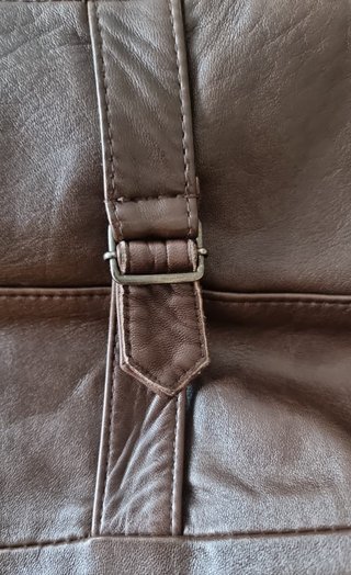 Chaleco de Piel Vintage Marrón