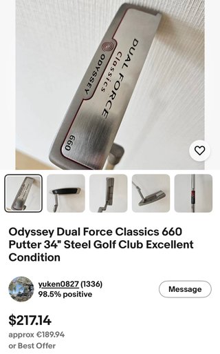 Putter ODYSSEY DUAL FORCE CLASSICS 660 palos golf