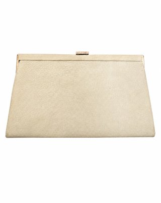 Conjunto Bolso y Guantes Loewe Beige/Blanco Años 6
