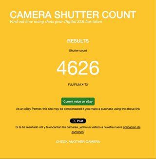 Fujifilm X-T2 Pocos Disparos