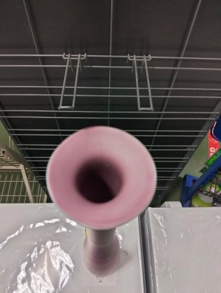 Vaso alto in vetro lilla