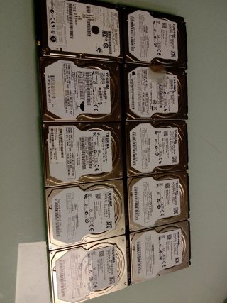 Lote 10 Discos HDD Toshiba 250GB + 1 Fujitsu