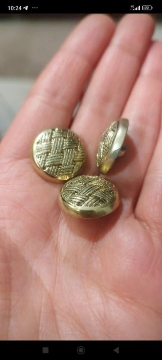 3 bottoni gioiello vintage oro 2 cm