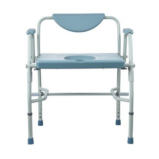 Silla Comoda, Comoda de Cama con Brazos Plegables y Respaldo Desmontable, Altura Ajustable en 5 Niveles, Cubo Removible de 7L, Fácil de Montar, Capacidad de 1000LBS, Inodoro Portátil para Adultos ...