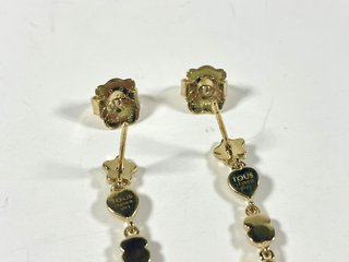 Pendientes Tous Glory Plata Bañada Oro Multicolor
