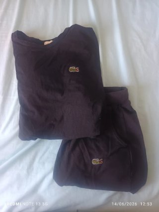Conjunto Lacoste Negro
