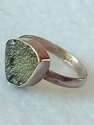 Anello Argento 925 con Moldavite Vltavin