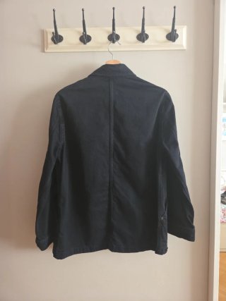 Cazadora vaquera Zara azul marino, da mucha talla