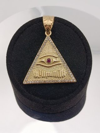 Colgante Triángulo Ojo de la Providencia Oro