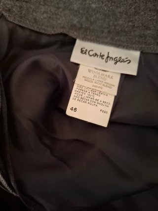 Falda El Corte Inglés gris