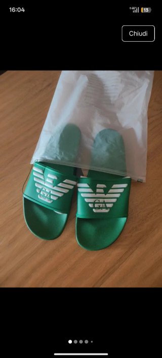 Ciabatte Armani verdi