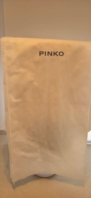 Abrigo Pinko pelo blanco y gris