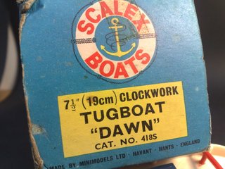 antiguo Barco de cuerda Scalex Boats Tugboat Dawn