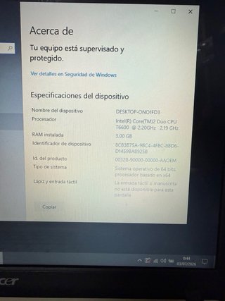 Portátil Acer Aspire