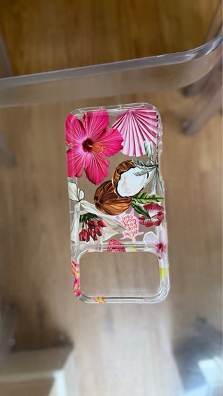 Funda iPhone 17 Pro Max Flores Transparente