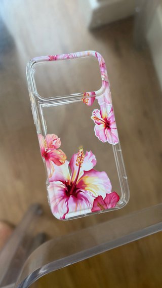 Funda iPhone 17 Pro Max Flores Transparente