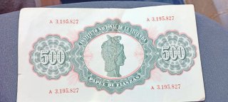 Billete 500 Papel de Fianza Instituto Vivienda