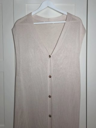 Chaleco beige de punto talla U, H&M