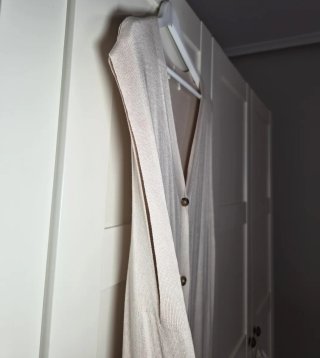 Chaleco beige de punto talla U, H&M
