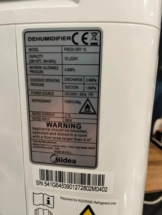 Midea Deshumidificador 10L WiFi HEPA FRESH DRY
