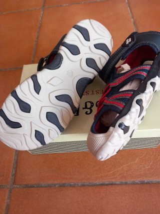 Sandalias niño marino y rojo T34