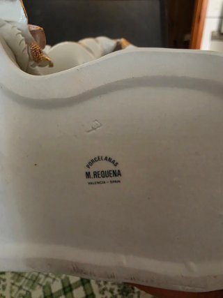 Figura porcelana vintage de palomas Miguel Requena