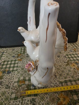 Figura porcelana vintage de palomas Miguel Requena
