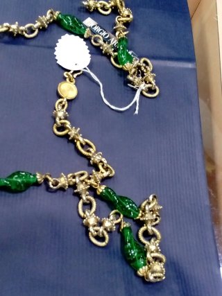 Collana Giorgio Armani oro e verde