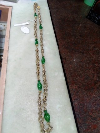 Collana Giorgio Armani oro e verde