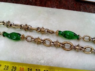 Collana Giorgio Armani oro e verde