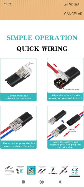 30 Conectores Rápidos para Cable