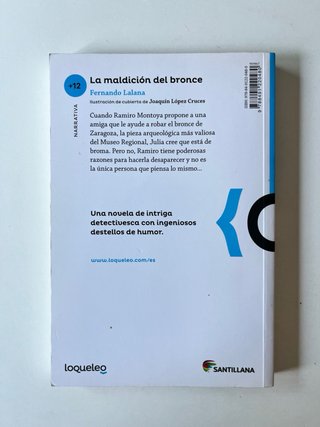 Libro lectura La maldición del bronce.