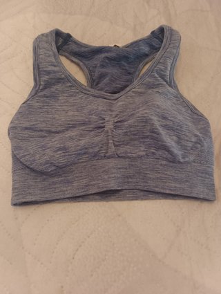 Sujetador deportivo azul y gris