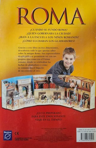 Roma un libro en 3D.