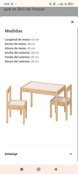 Mesa infantil madera y tablero blanco