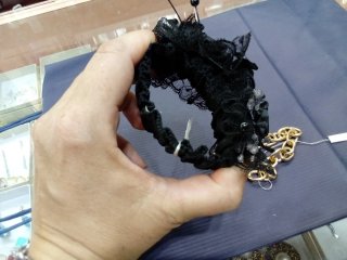 Set elegante nero con rose