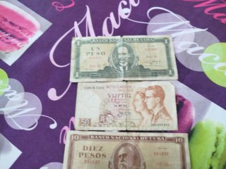 Billetes Antiguos: Cuba, Bélgica, Venezuela