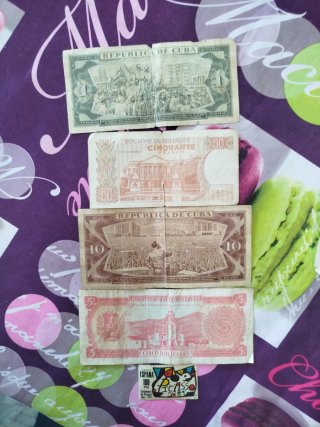 Billetes Antiguos: Cuba, Bélgica, Venezuela