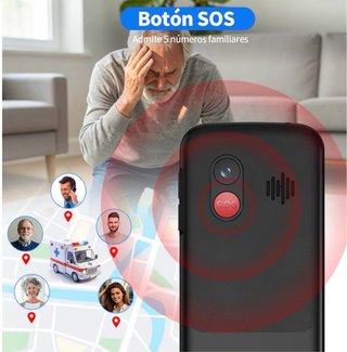 Teléfono Móvil Para Mayores Teclas Grandes SOS