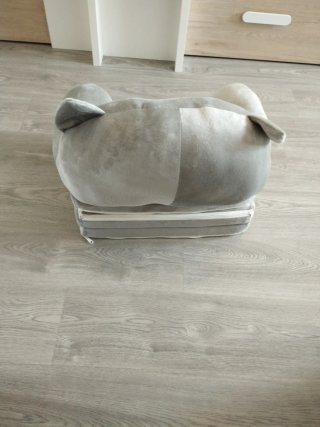 Sillón infantil cama gris