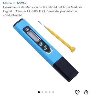 Medidor calidad pureza de agua piscina, acuario..