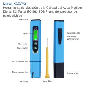 Medidor calidad pureza de agua piscina, acuario..