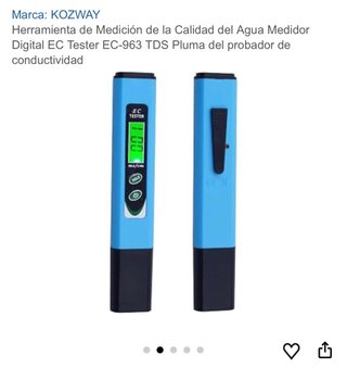Medidor calidad pureza de agua piscina, acuario..