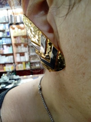 Orecchini vintage anni '80 oro e argento