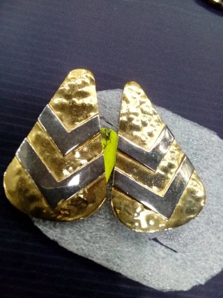 Orecchini vintage anni '80 oro e argento