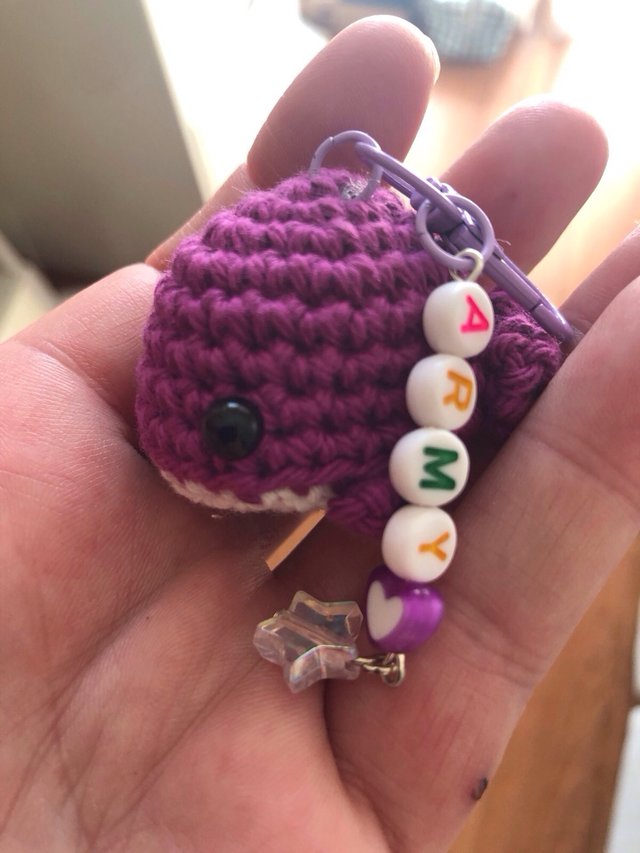Llavero Ballena Crochet BTS ARMY