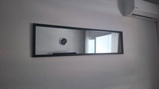 Espejo negro rectangular